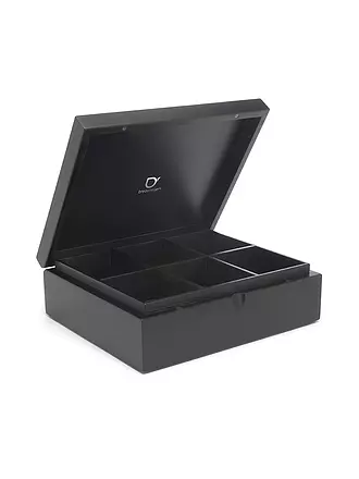 BREDEMEIJER | Caja para bolsitas de té con 6 compartimentos de bambú negro | 